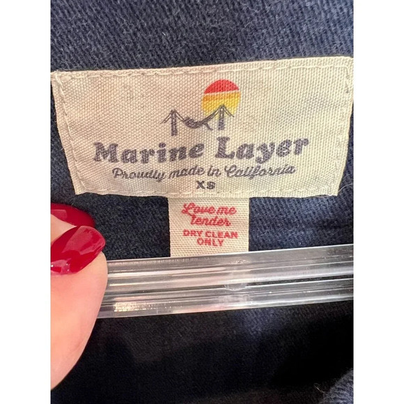 Marine Layer Utility Chore Hooded Zip Up Faded Blue Jacket Size - Size XS - Picture 4 of 7